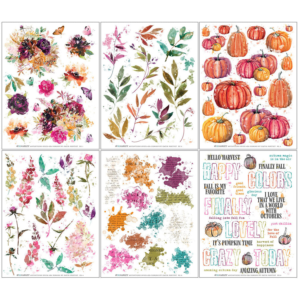 49 & Market ARToptions Spice 6x8 Rub-On Transfers - Art Journal Junction