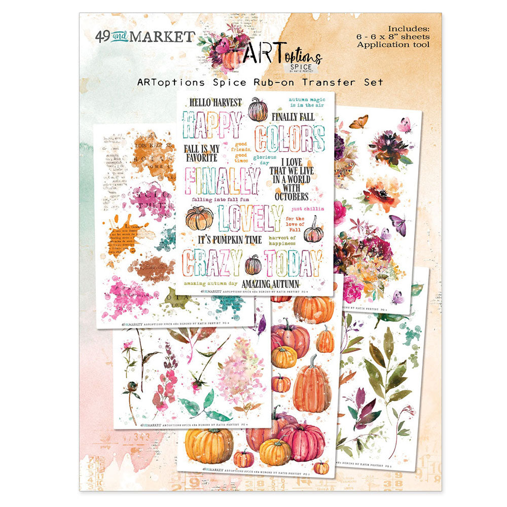 49 & Market ARToptions Spice 6x8 Rub-On Transfers - Art Journal Junction