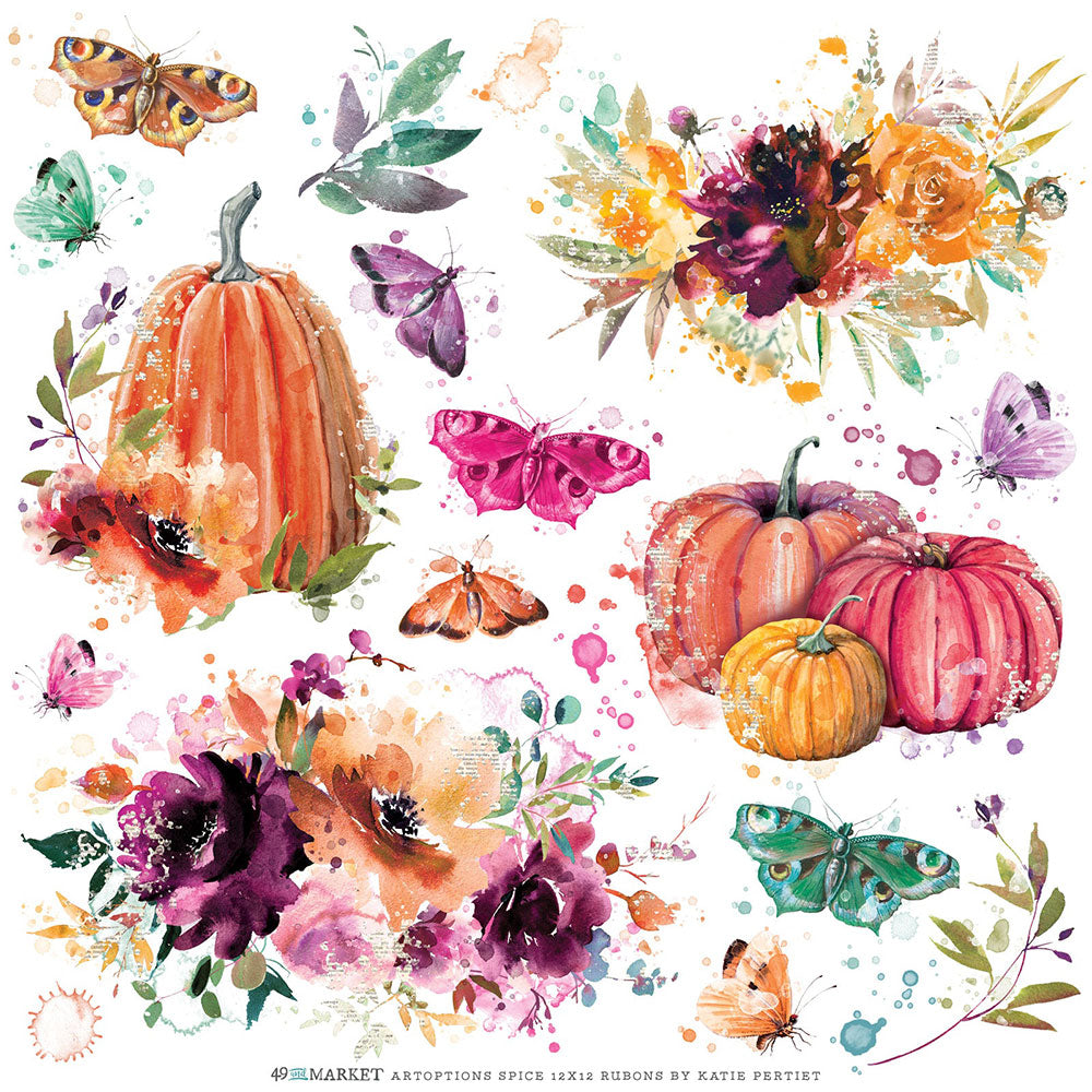 49 & Market ARToptions Spice 12x12 Rub-On Transfers - Art Journal Junction