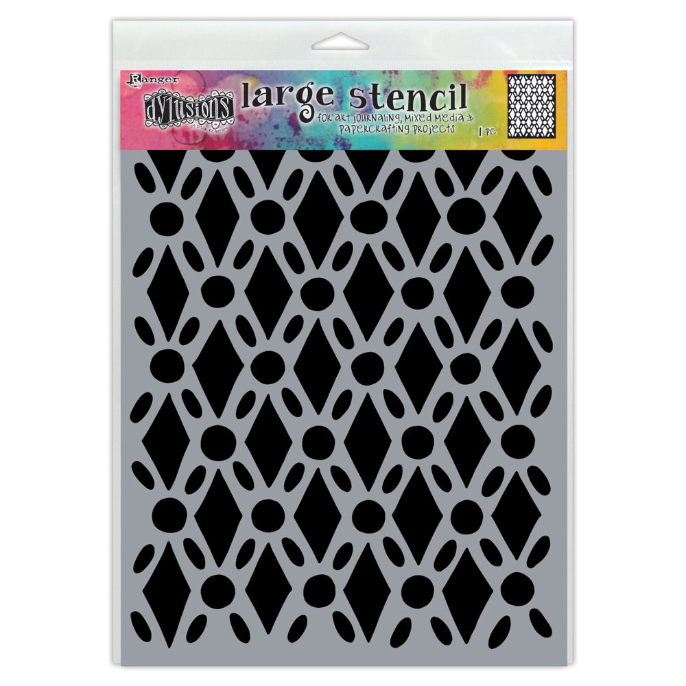 Dylusions Large Fancy Floor Stencil - Art Journal Junction