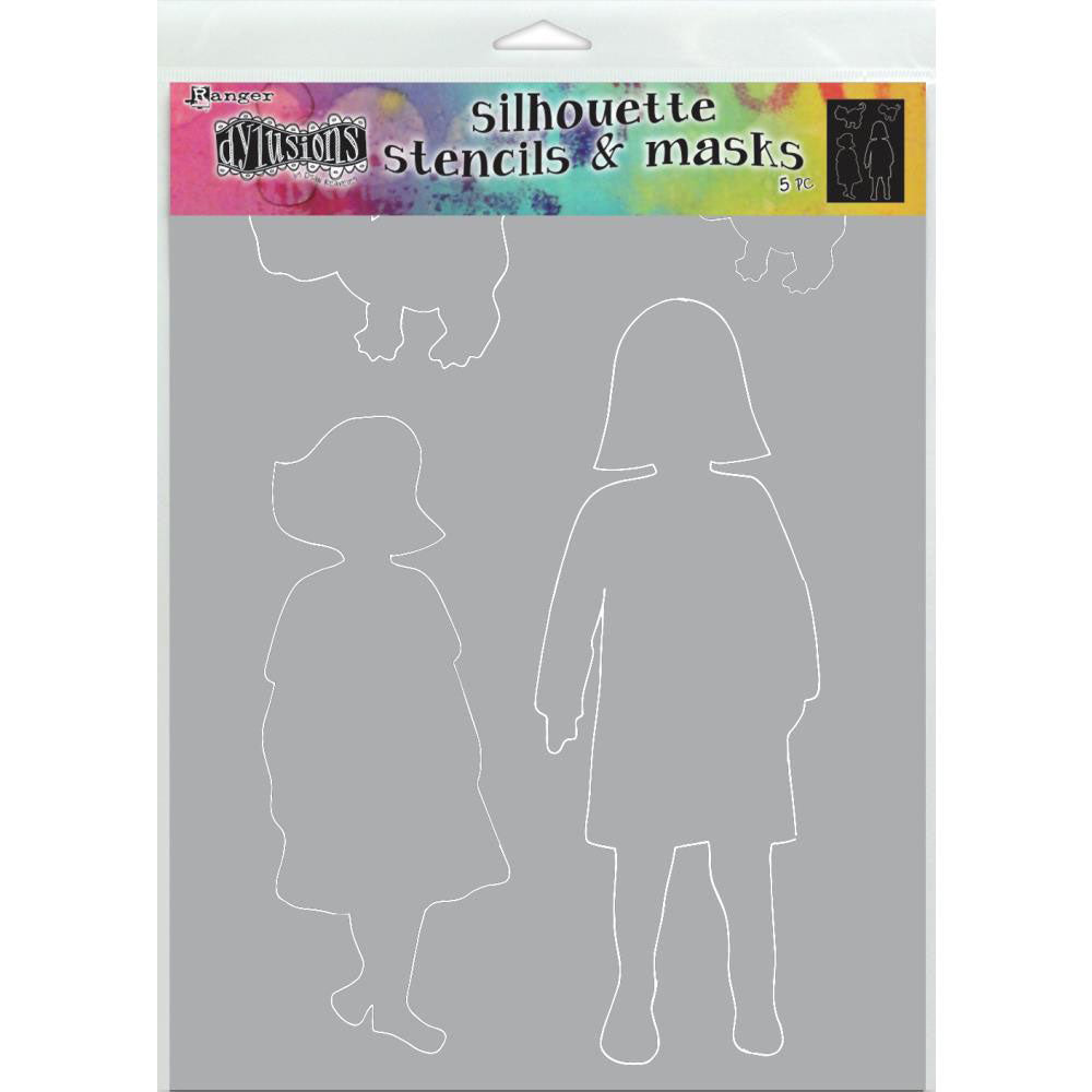 Dylusions Edith Silhouette Stencil + Masks - Art Journal Junction