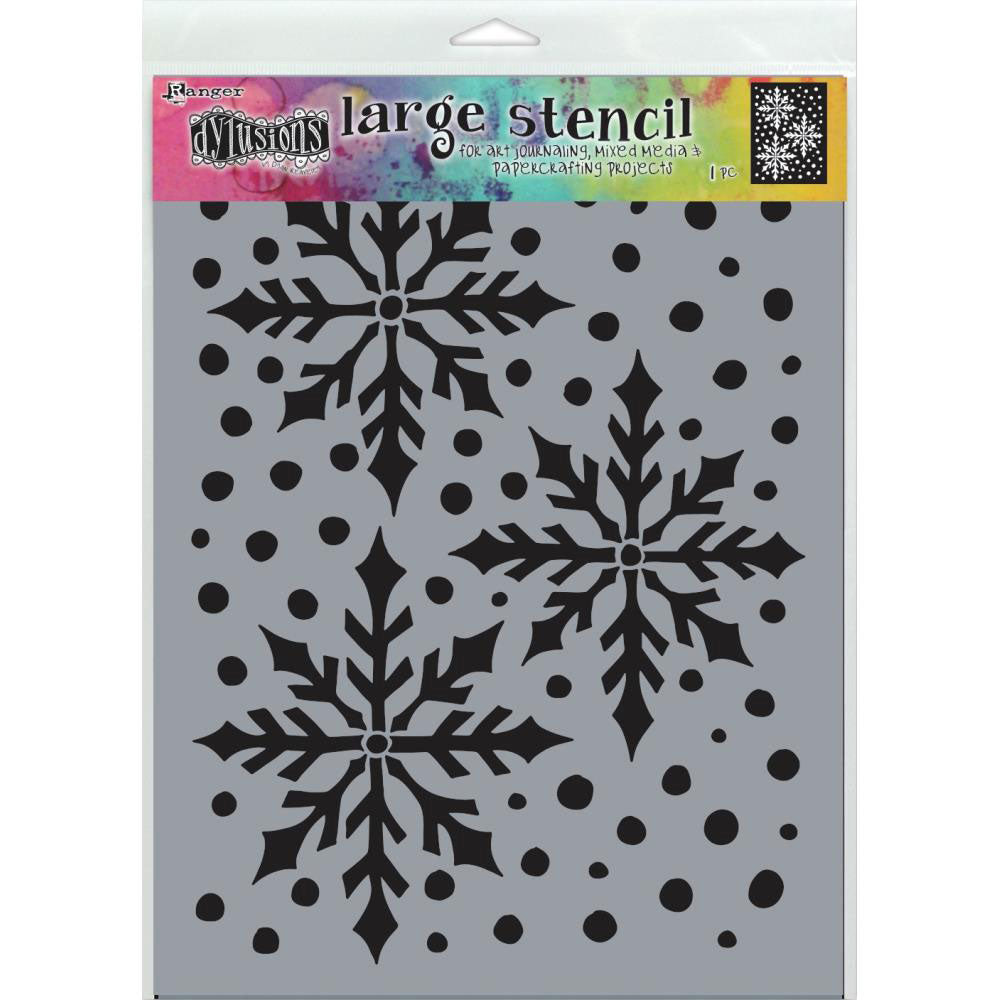 Dylusions Large Ice Queen Stencil - Art Journal Junction