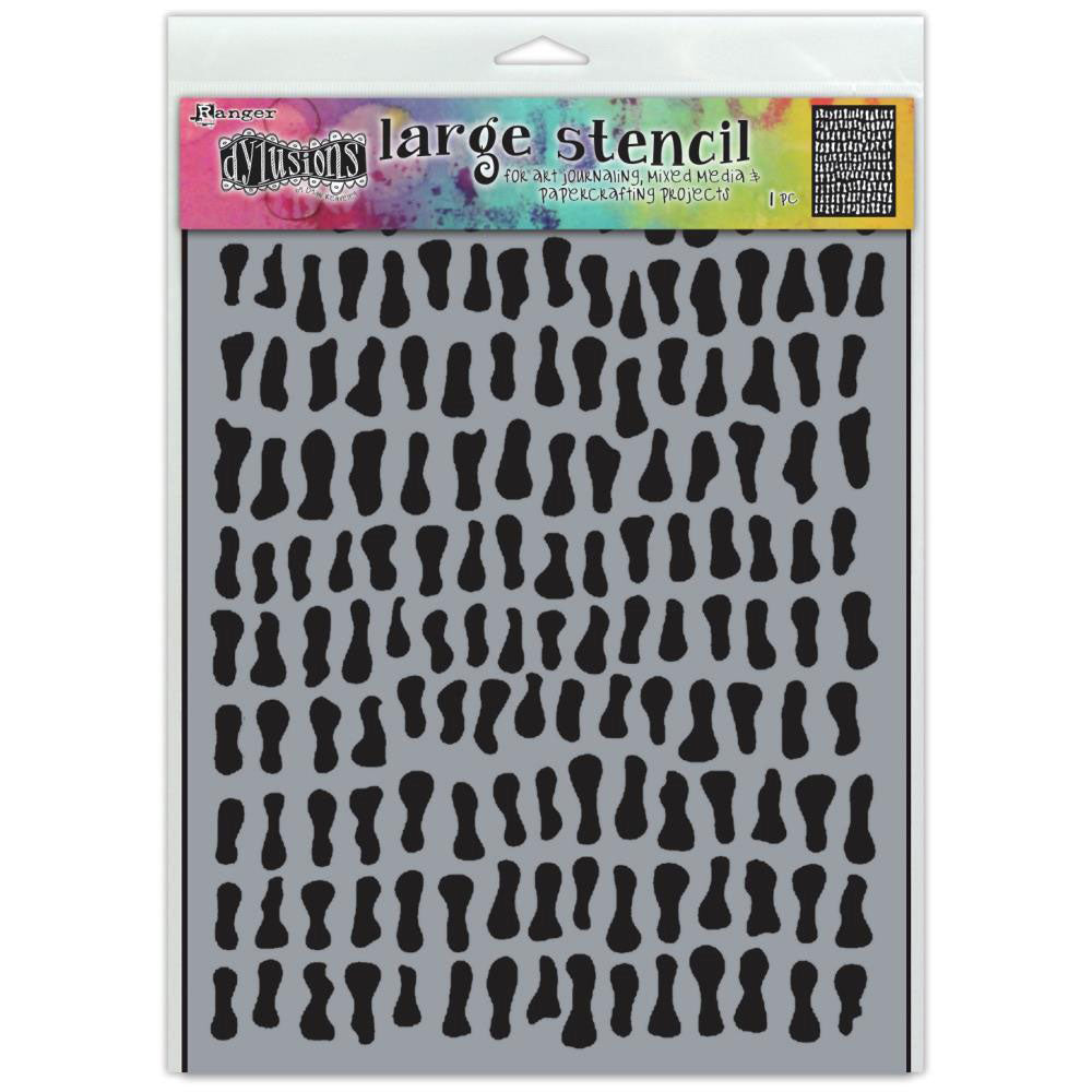 Dylusions Large Golden Nuggets Stencil - Art Journal Junction