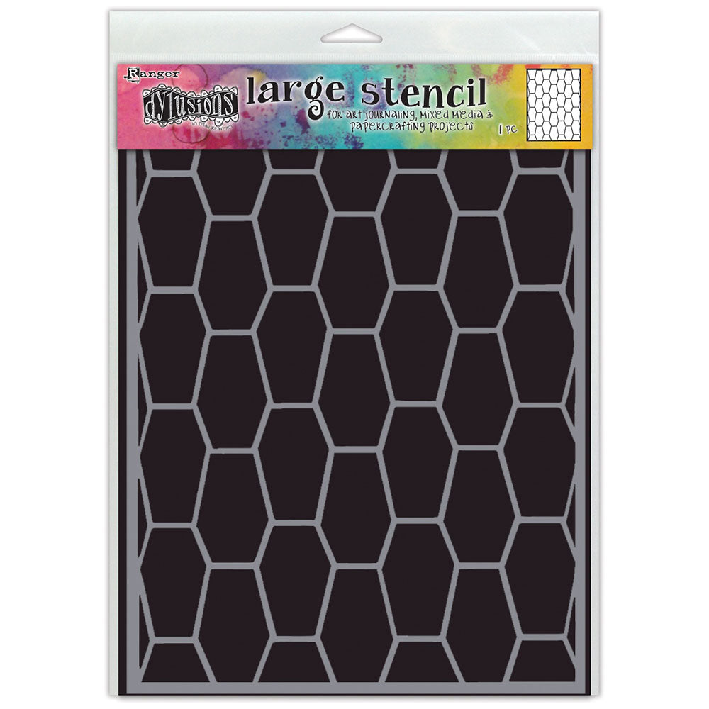 Dylusions Large Coffins Stencil - Art Journal Junction