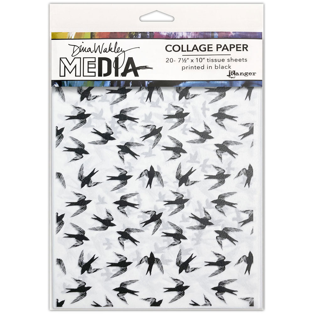 Dina Wakley Media Flying Things Collage Tissue Paper - Art Journal Junction