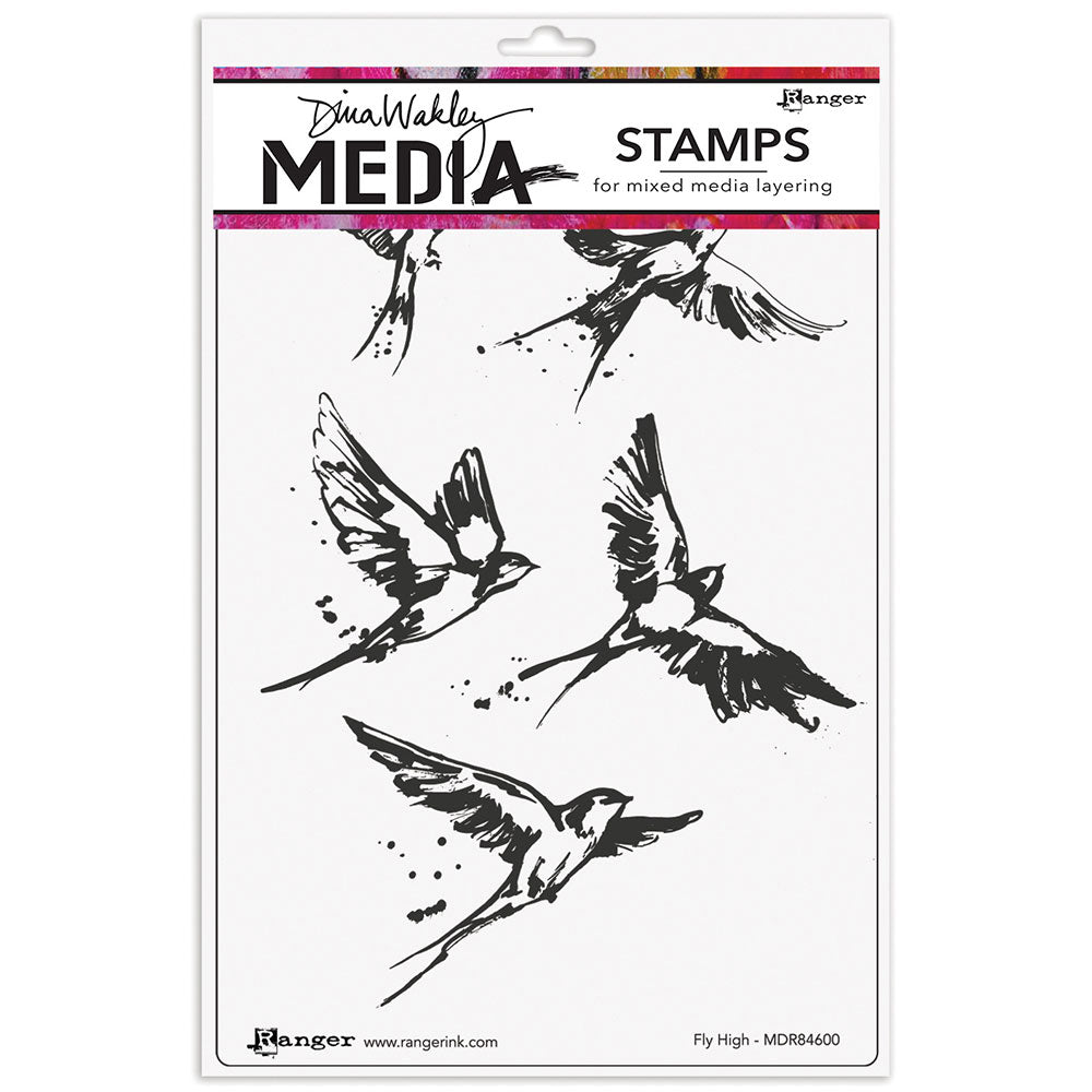 Dina Wakley Media Fly High Stamp Set