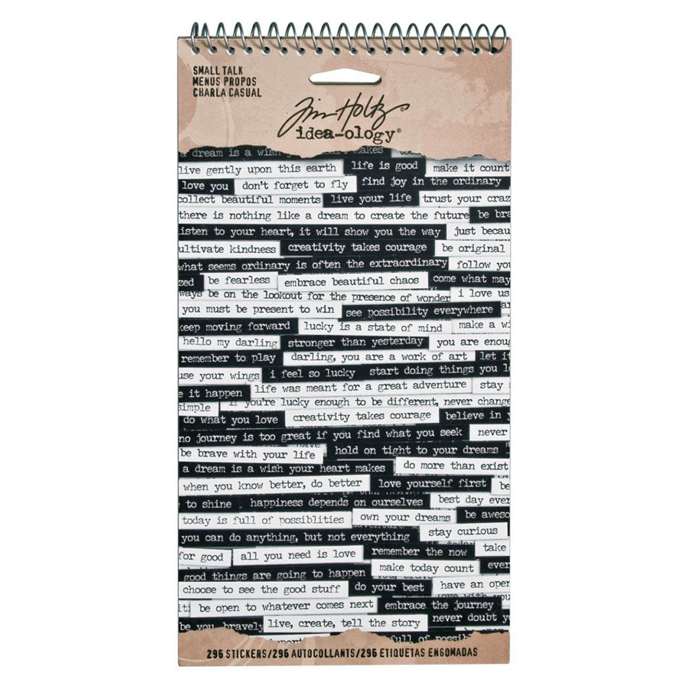 Tim Holtz Idea-ology Small Talk Sticker Book - Art Journal Junction
