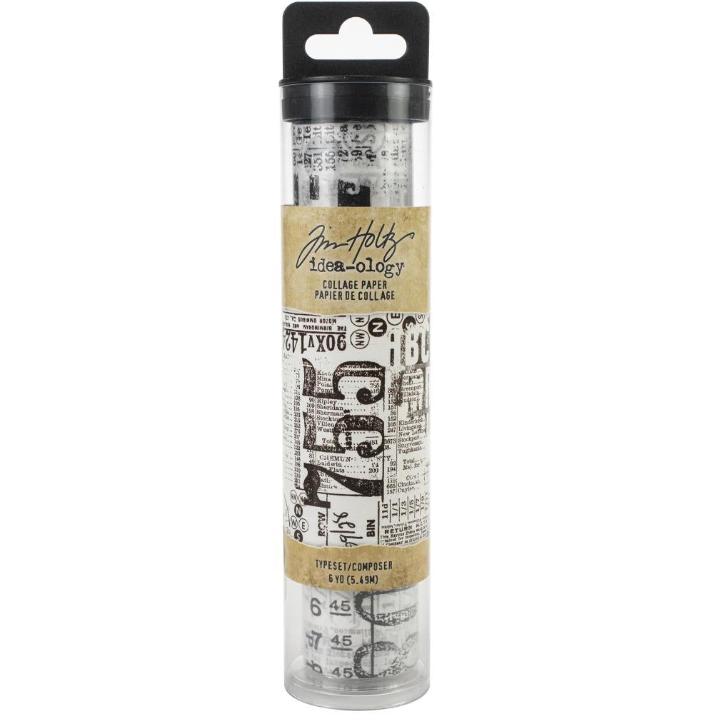 Tim Holtz Idea-ology Typeset Collage Paper - Art Journal Junction