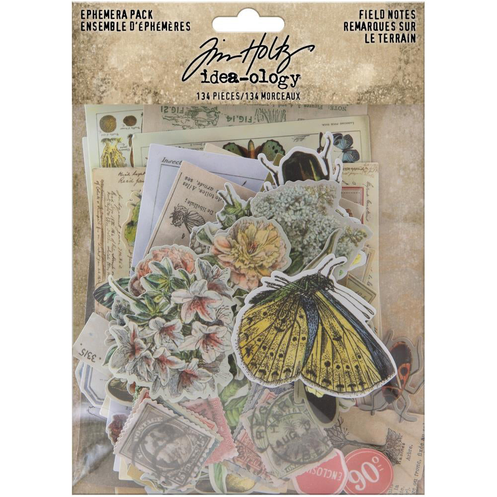 Tim Holtz Idea-ology Field Notes Ephemera - Art Journal Junction