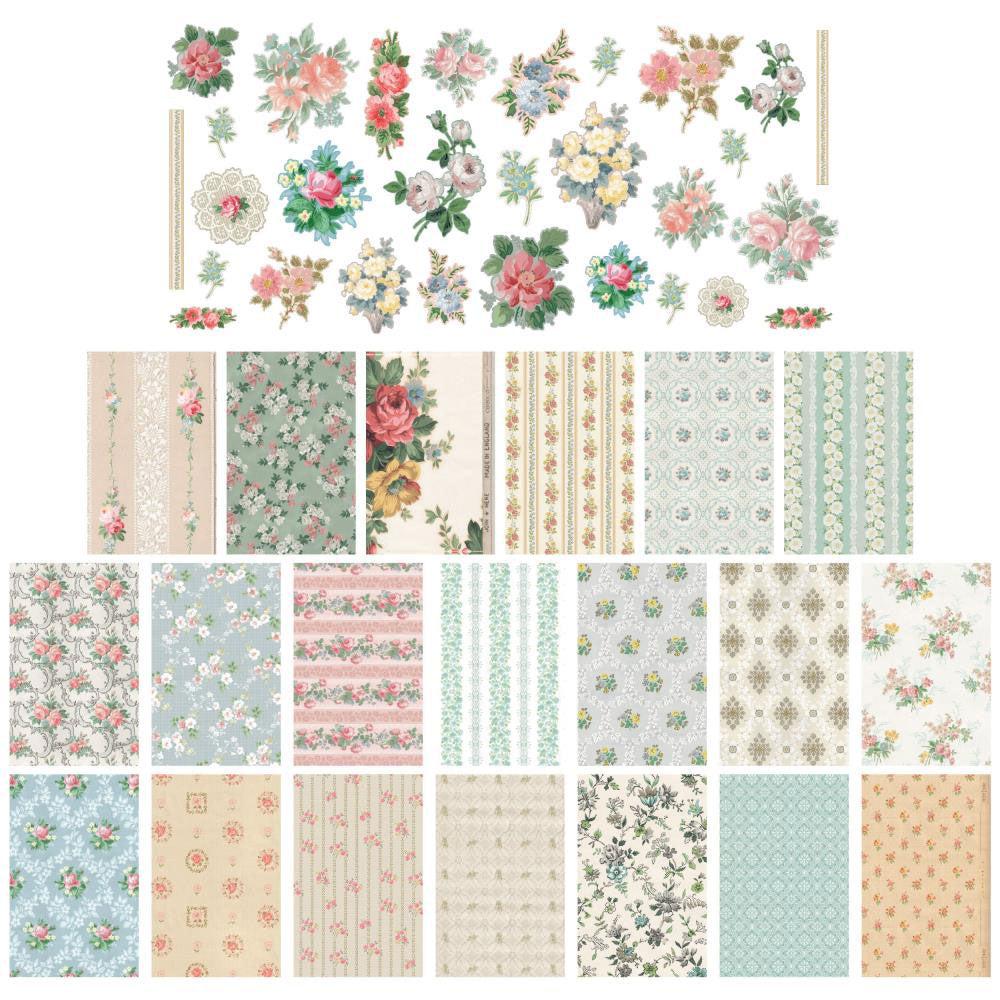 Tim Holtz Idea-ology Worn Wallpaper Scraps - Art Journal Junction