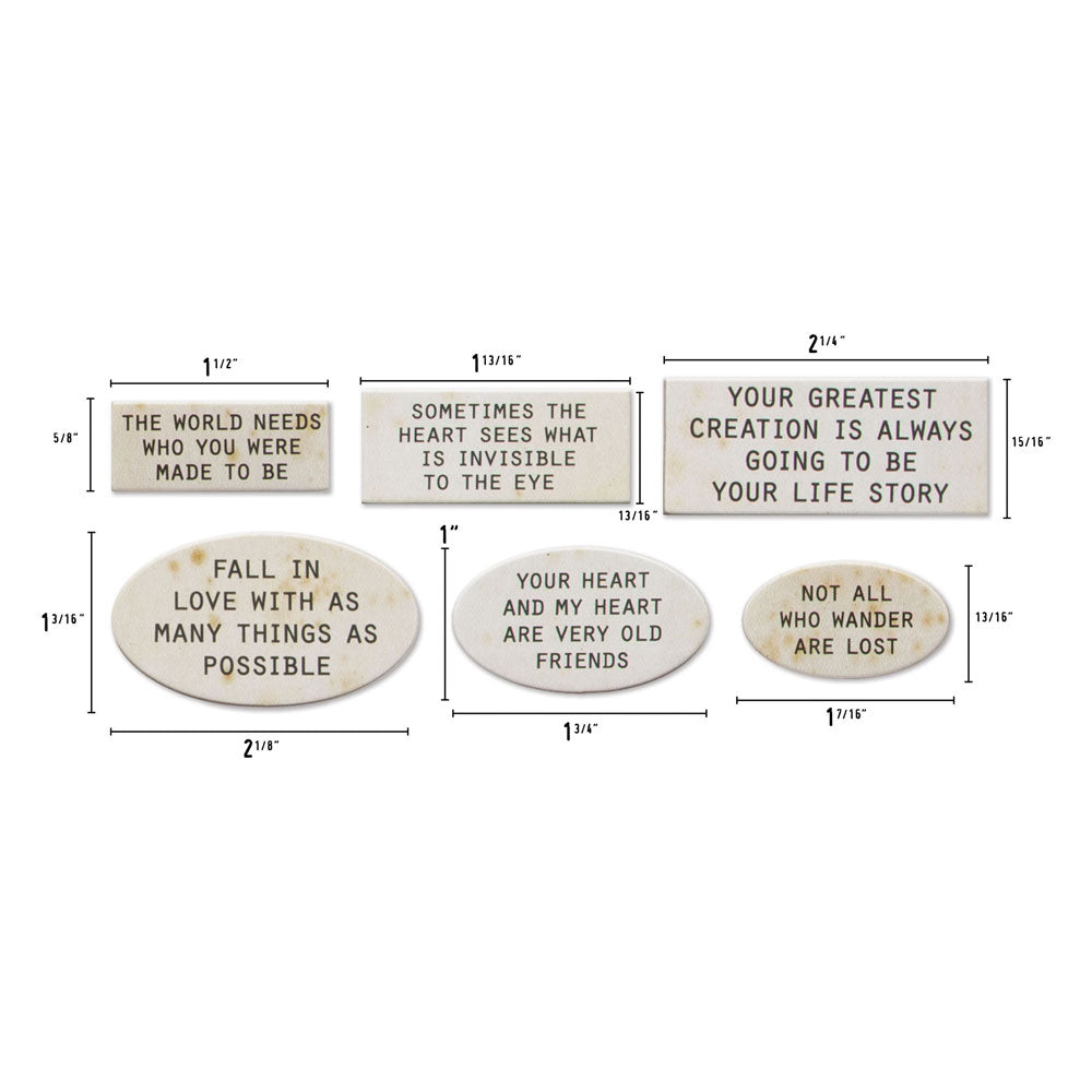 Tim Holtz Idea-ology Labels Quote Chips - Art Journal Junction