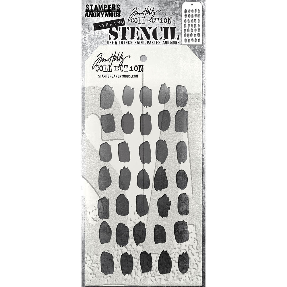 Tim Holtz Layering Stencil - Brush Mark THS167