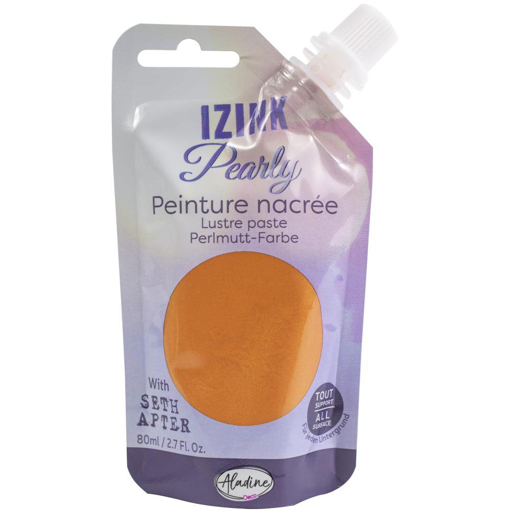 iZink Tangerine Pearly Paint - Art Journal Junction