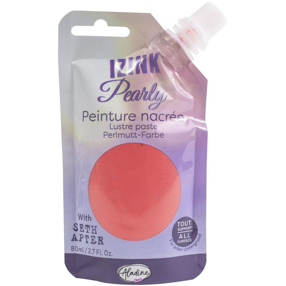 iZink Coral Crush Pearly Paint - Art Journal Junction