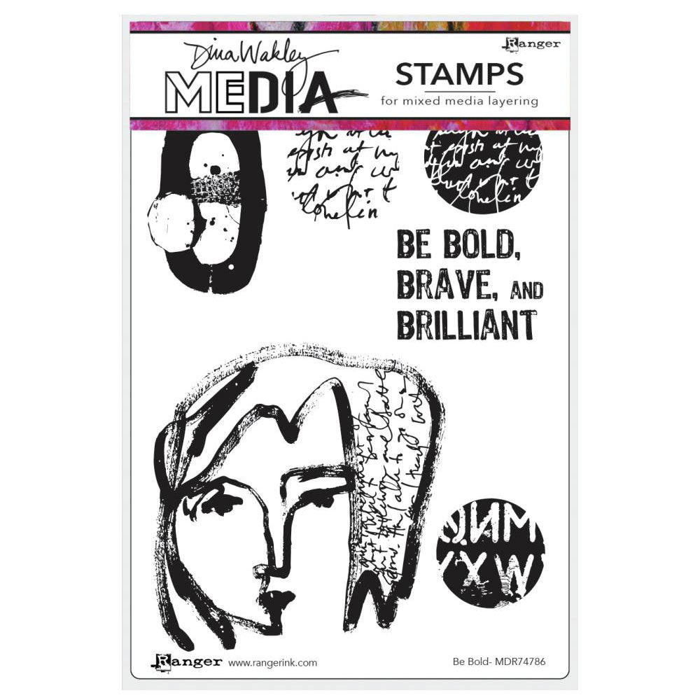 Dina Wakley Media Be Bold Stamp Set