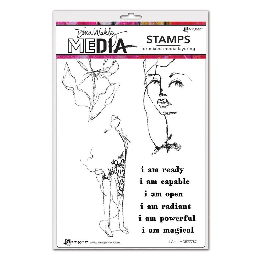 Dina Wakley Media I Am Stamp Set