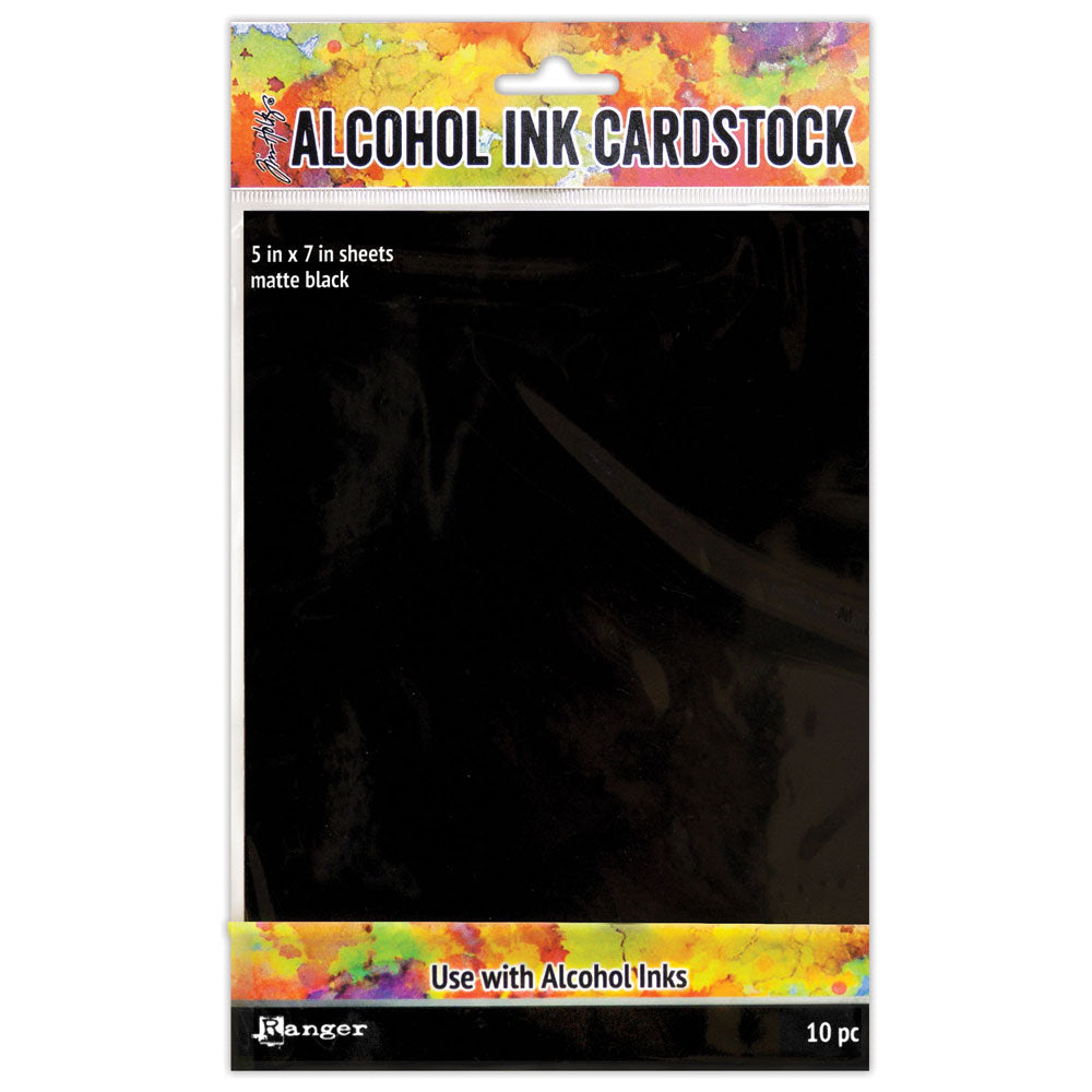 Tim Holtz 5x7 Matte Black Alcohol Ink Cardstock