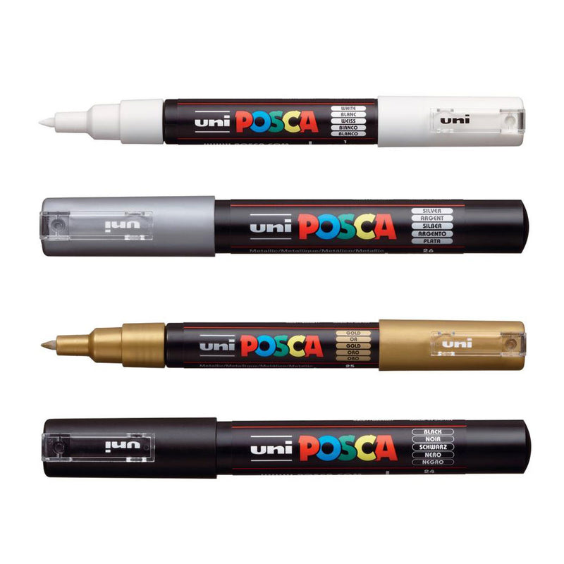 Uni POSCA Paint Marker Pen - Fine Point - Non Alcohol - Odorless Water  Resist