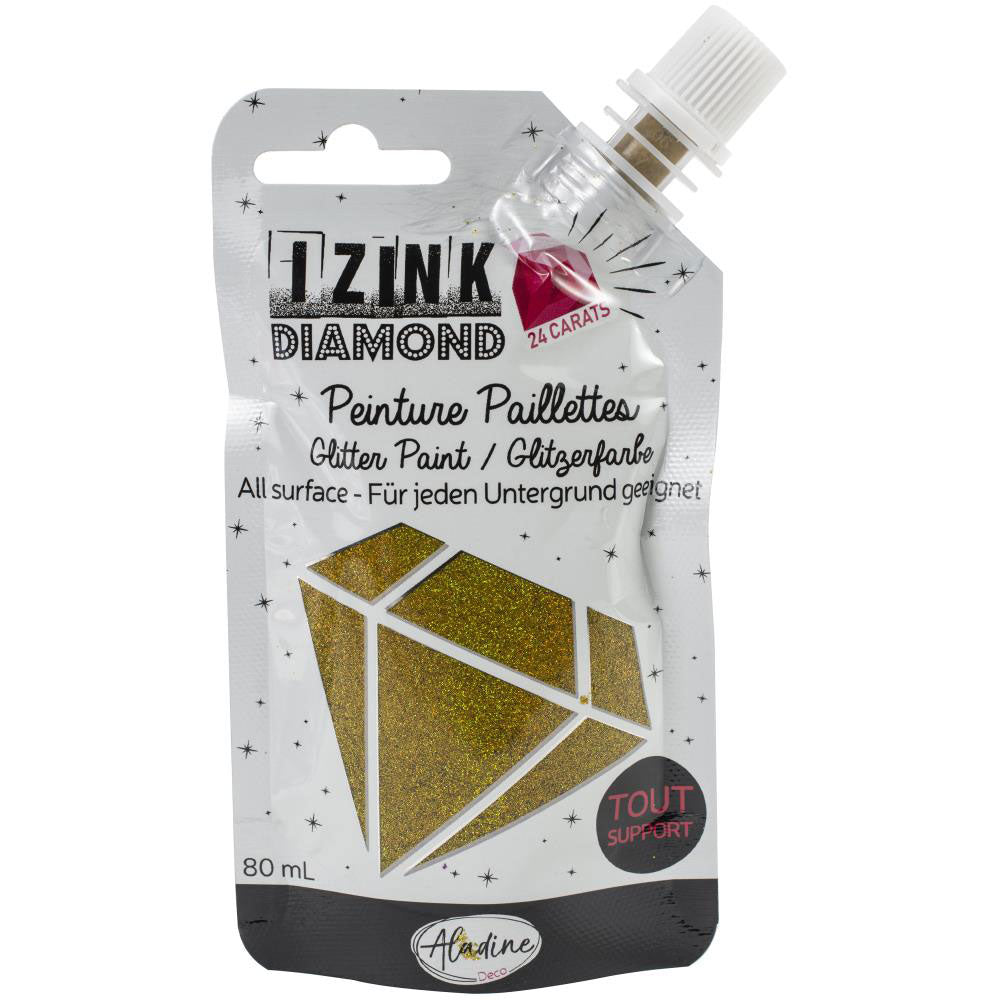 iZink 24 Carats Diamond Glitter Paint - Light Gold 80326