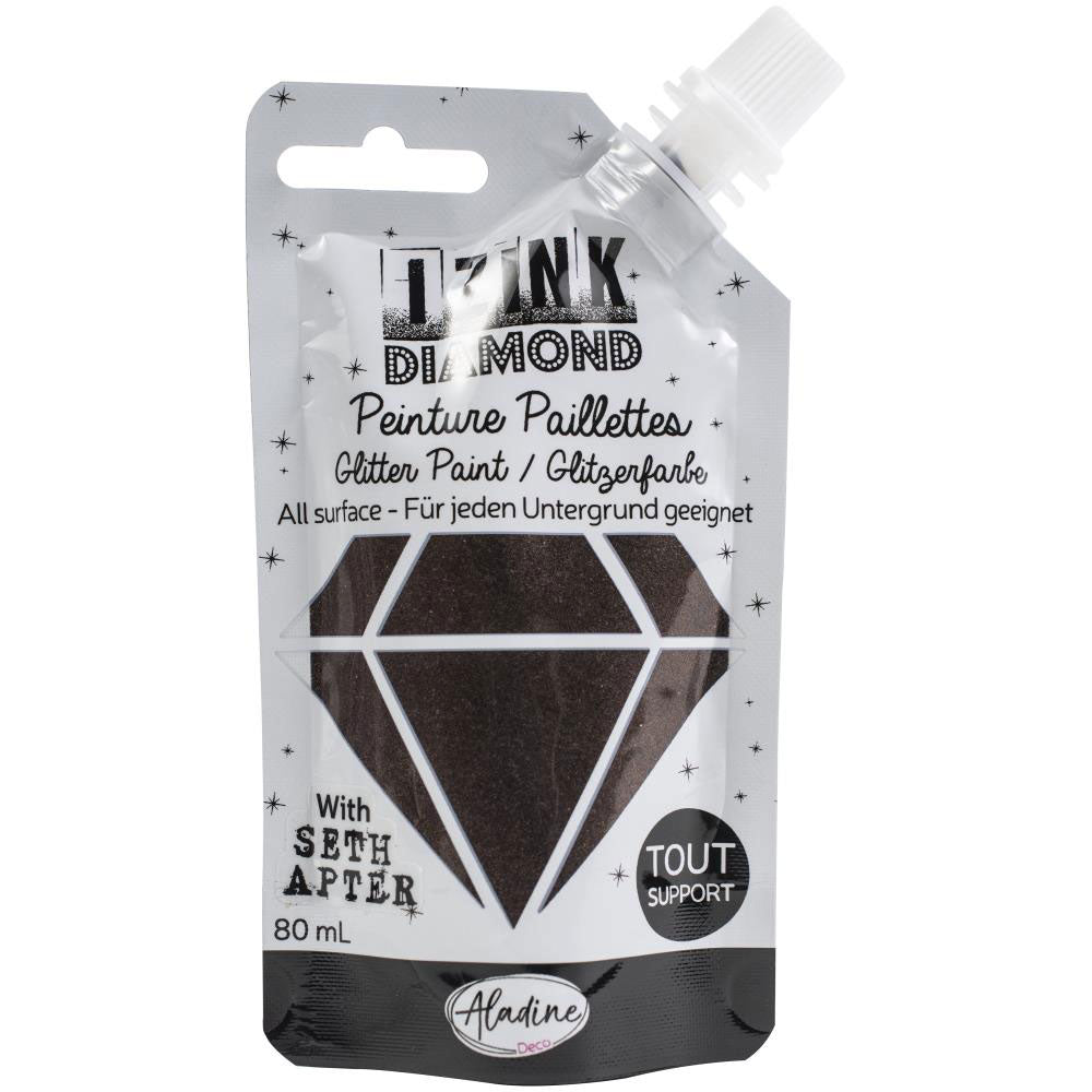 iZink Black Coffee Diamond Glitter Paint
