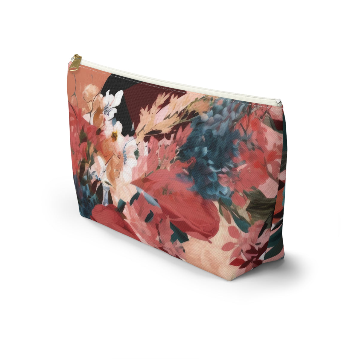 Floral Collage T-bottom Pouch