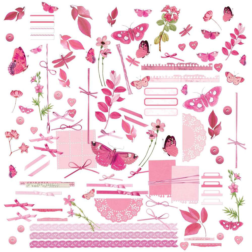 49 & Market Color Swatch: Blossom Laser Cut Elements - Art Journal Junction