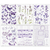 49 & Market Color Swatch: Lavender 6x8 Rub-On Transfers - Art Journal Junction