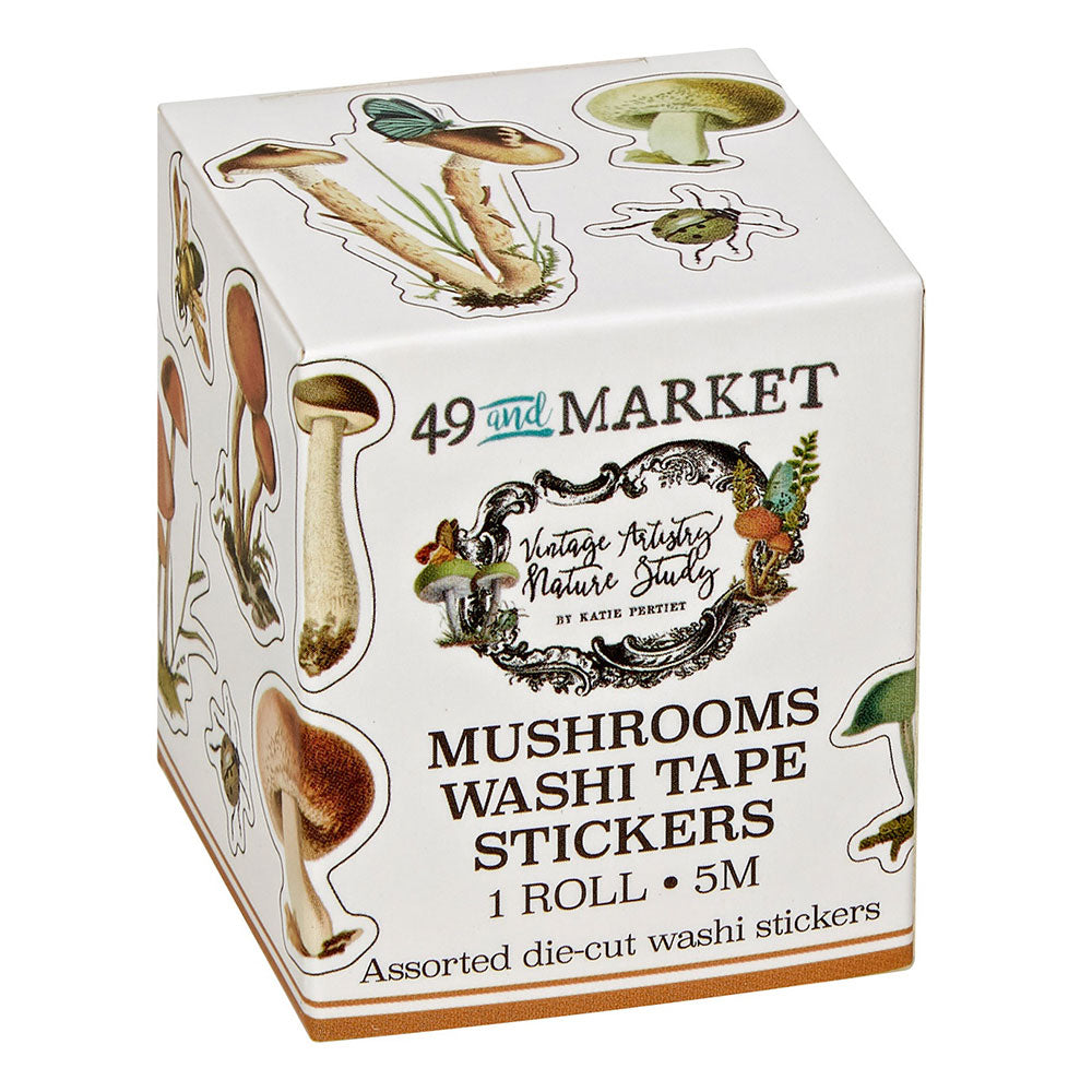 49 & Market Nature Study Mushrooms Washi Sticker Roll