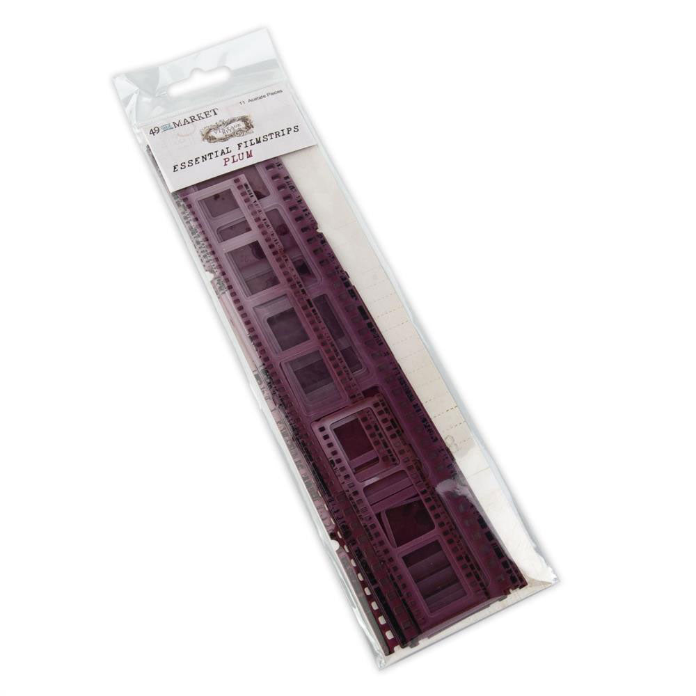 49 & Market Vintage Artistry Plum Filmstrips - Art Journal Junction