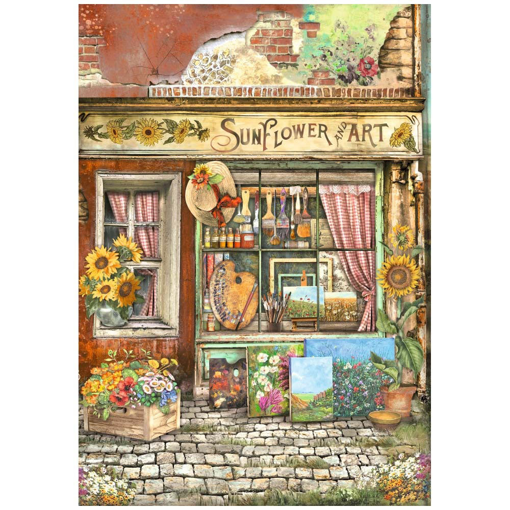 Stamperia Sunflower Art Shop Decoupage Rice Paper