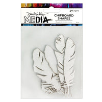 Dina Wakley Media Feathers Chipboard Shapes - Art Journal Junction