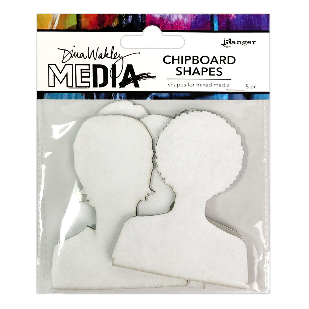 Dina Wakley Media Passport Photos Chipboard Shapes - Art Journal Junction