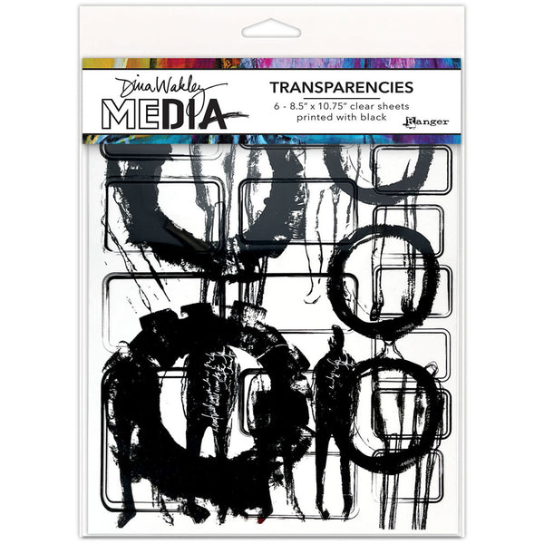 Dina Wakley Media Frames & Figures 1 Transparencies - Art Journal Junction