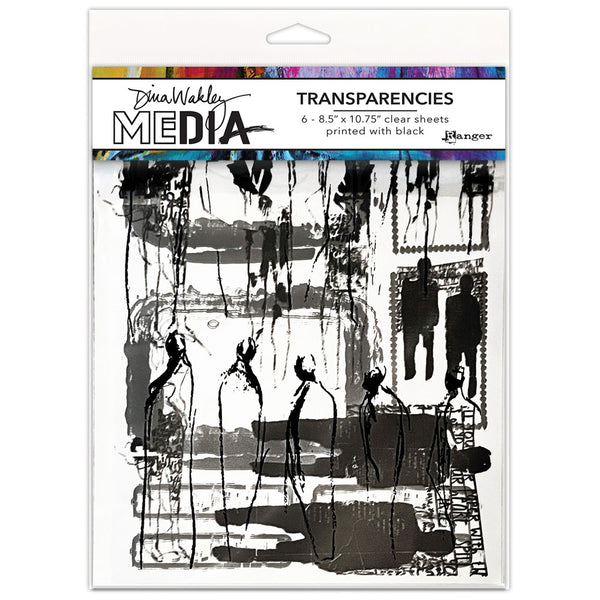 Dina Wakley Media Frames & Figures 2 Transparencies - Art Journal Junction