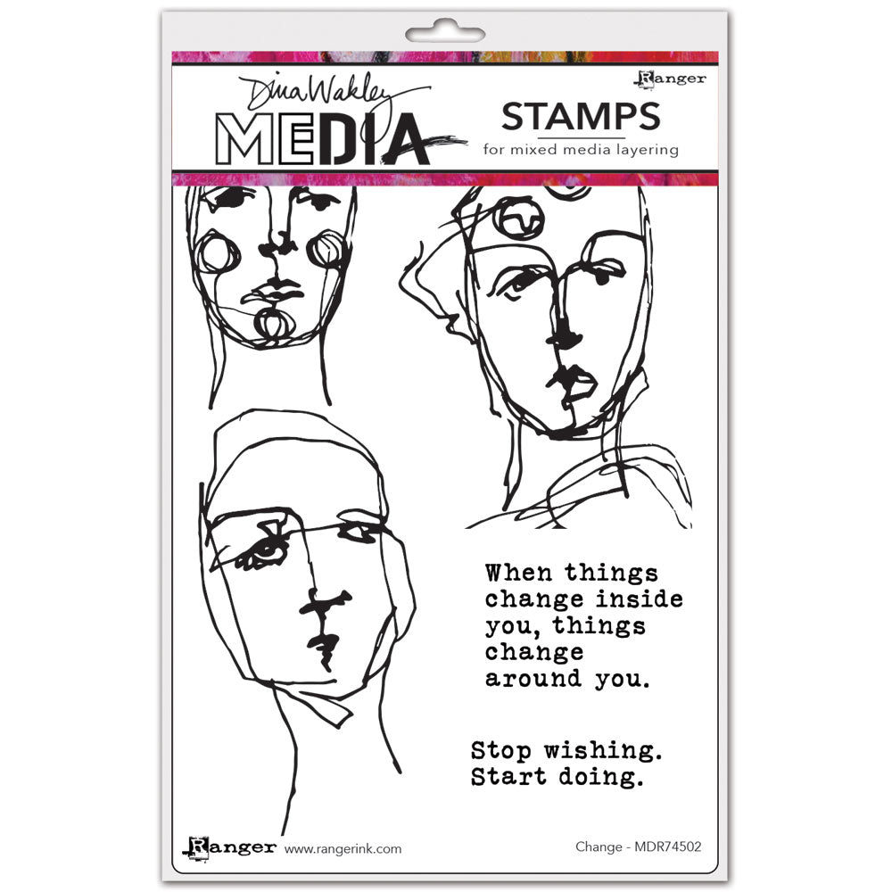 Dina Wakley Media Change Stamp Set - Art Journal Junction