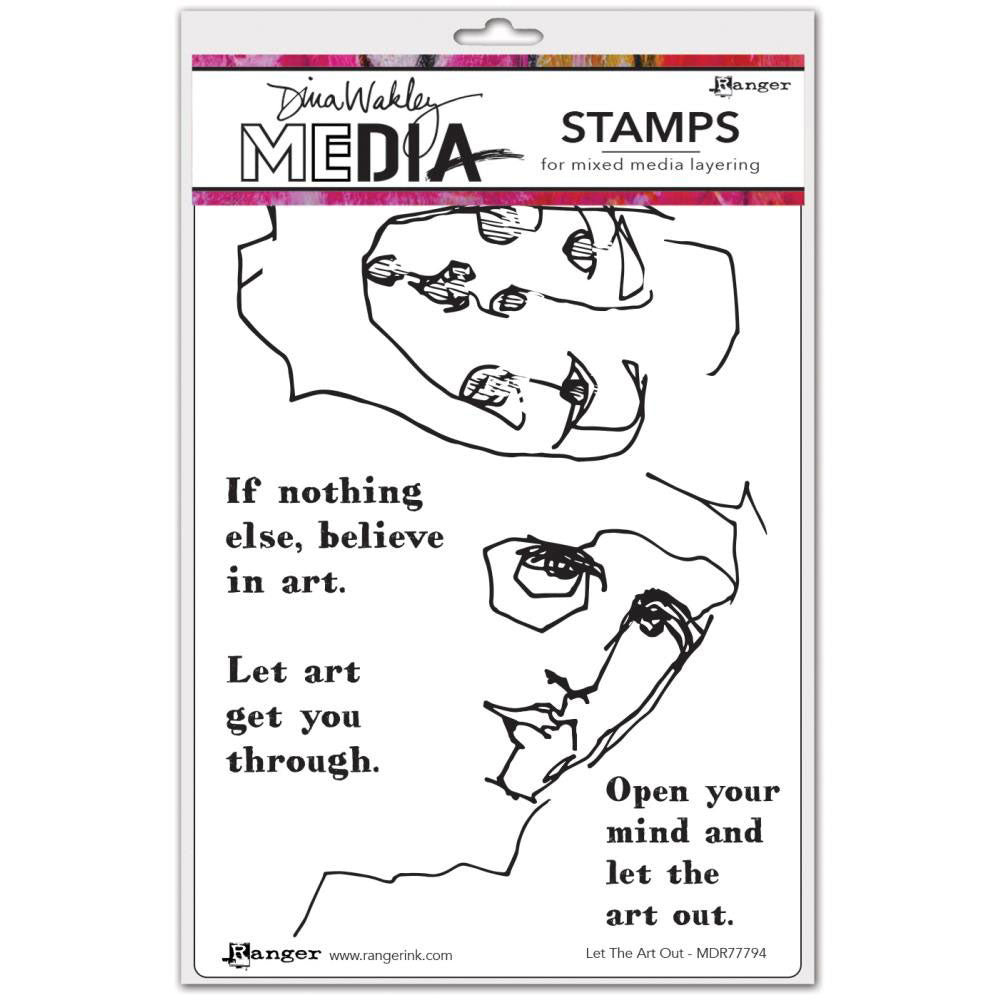 Dina Wakley Media Let the Art Out Stamp Set - Art Journal Junction