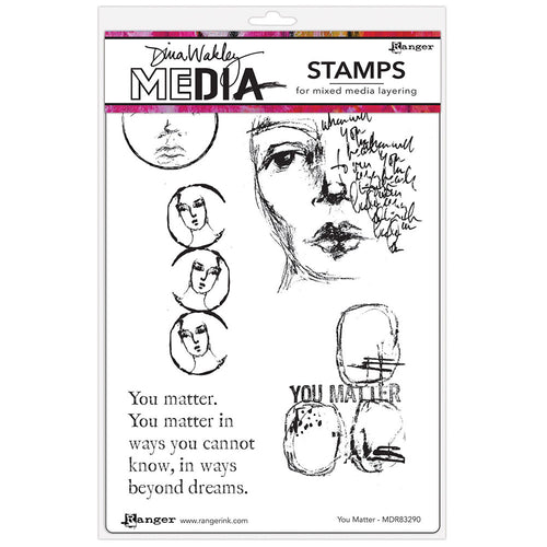 Dina Wakley Media You Matter Stamp Set - Art Journal Junction