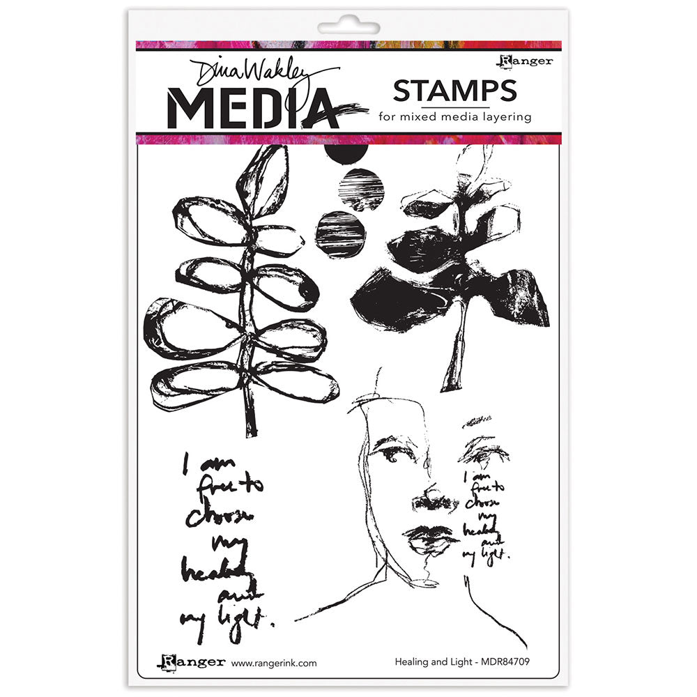Dina Wakley Media Healing and Light Stamp Set