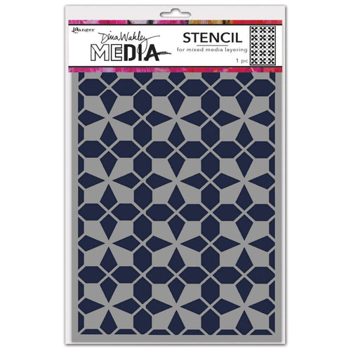 Dina Wakley Media Tile Floor Stencil - Art Journal Junction