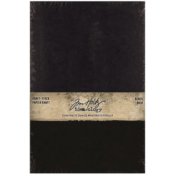 Tim Holtz Idea-ology 6x9 Black Kraft Stock - Art Journal Junction