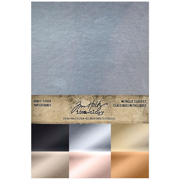 Tim Holtz Idea-ology 6x9 Metallic Classics Kraft Stock - Art Journal Junction