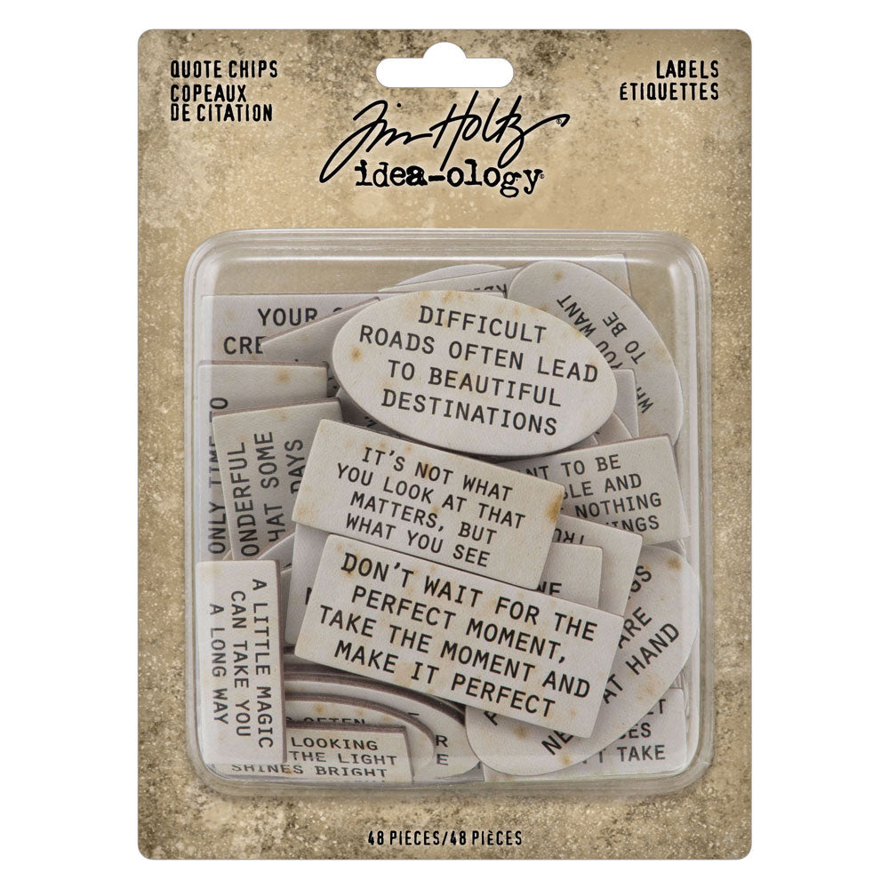 Tim Holtz Idea-ology Labels Quote Chips