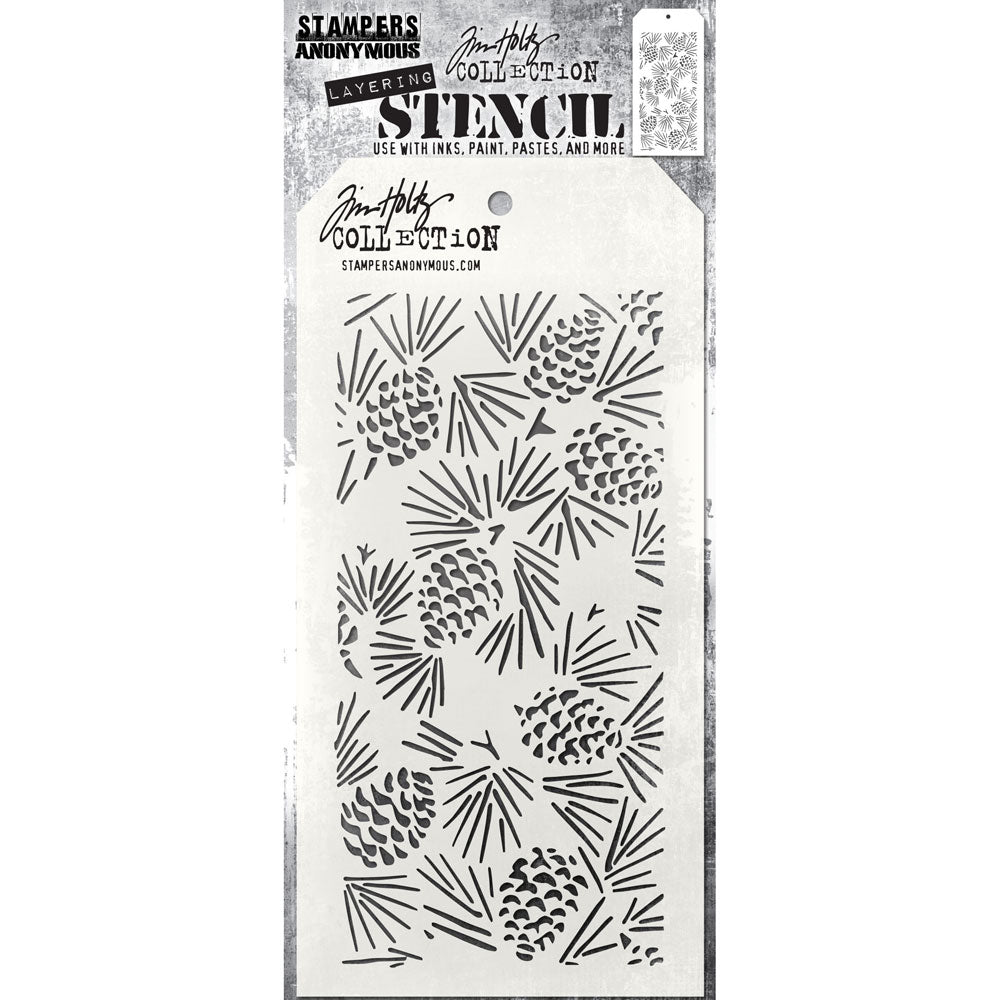 Tim Holtz Layering Stencil - Pinecones THS164
