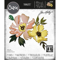 Tim Holtz Sizzix Thinlits - Brushstroke Flowers 1