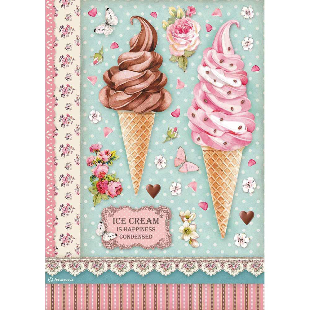 Stamperia Sweets Ice Cream Decoupage Rice Paper