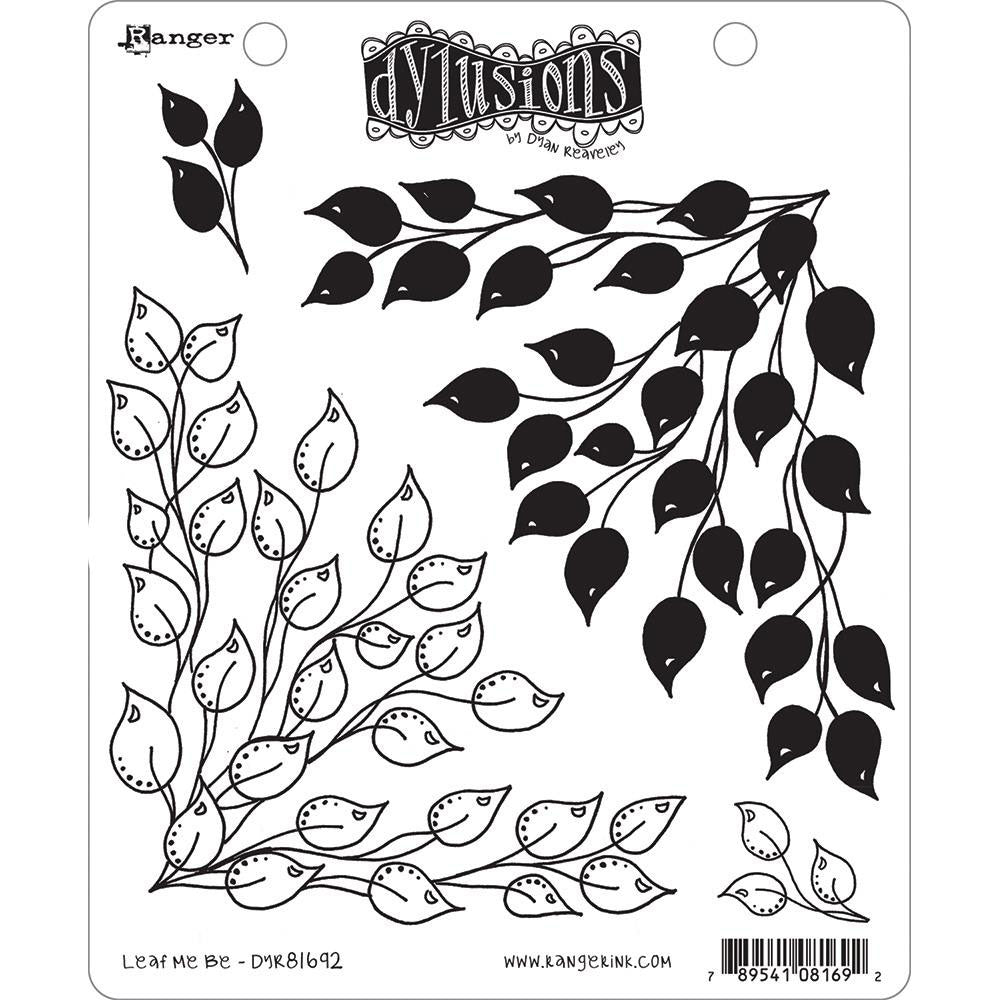 Dylusions Leaf Me Be Stamp Set