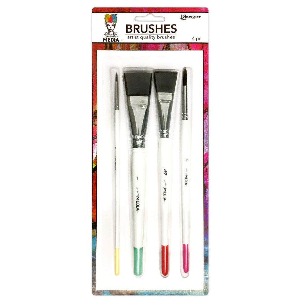 Dina Wakley Media Paint Brushes - 4 pk