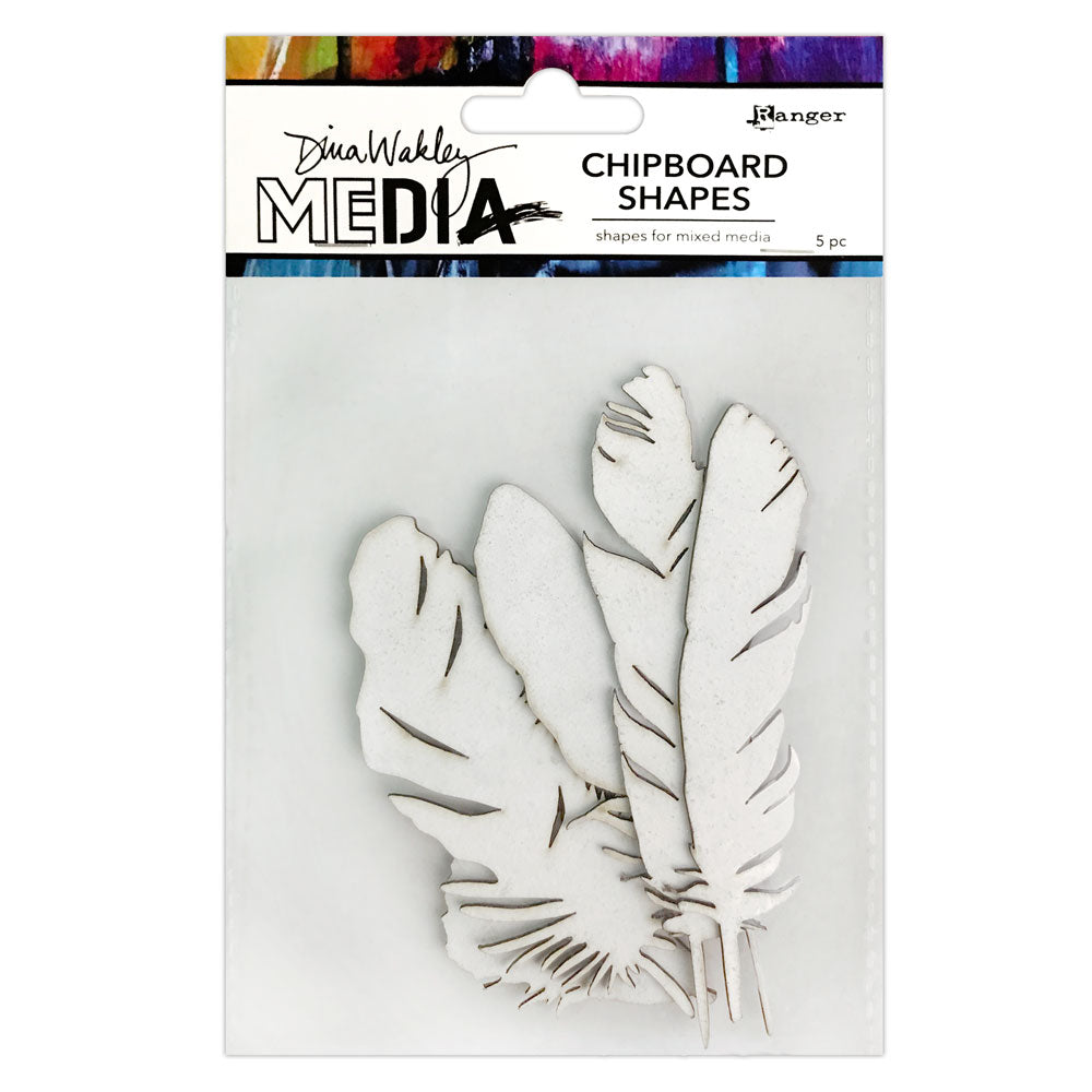 Dina Wakley Media Feathers Chipboard Shapes