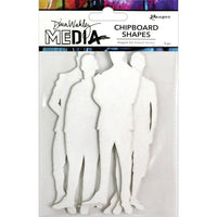 Dina Wakley Media The Men Chipboard Shapes