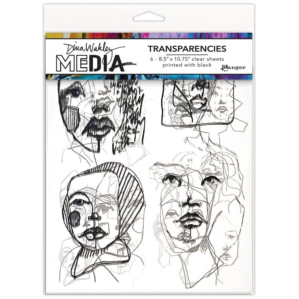 Dina Wakley Media Abstract Portraits 2 Transparencies